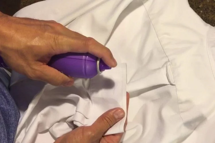 Remove ink stain with Hairspray (source: youtube)
