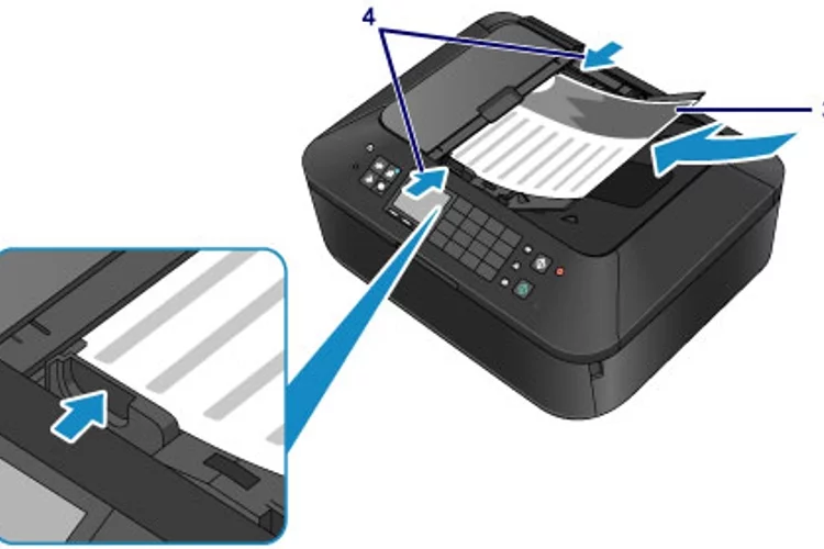 Using Document Feeder to Fax from a Printer