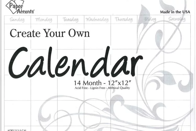 Sublimation Calendar